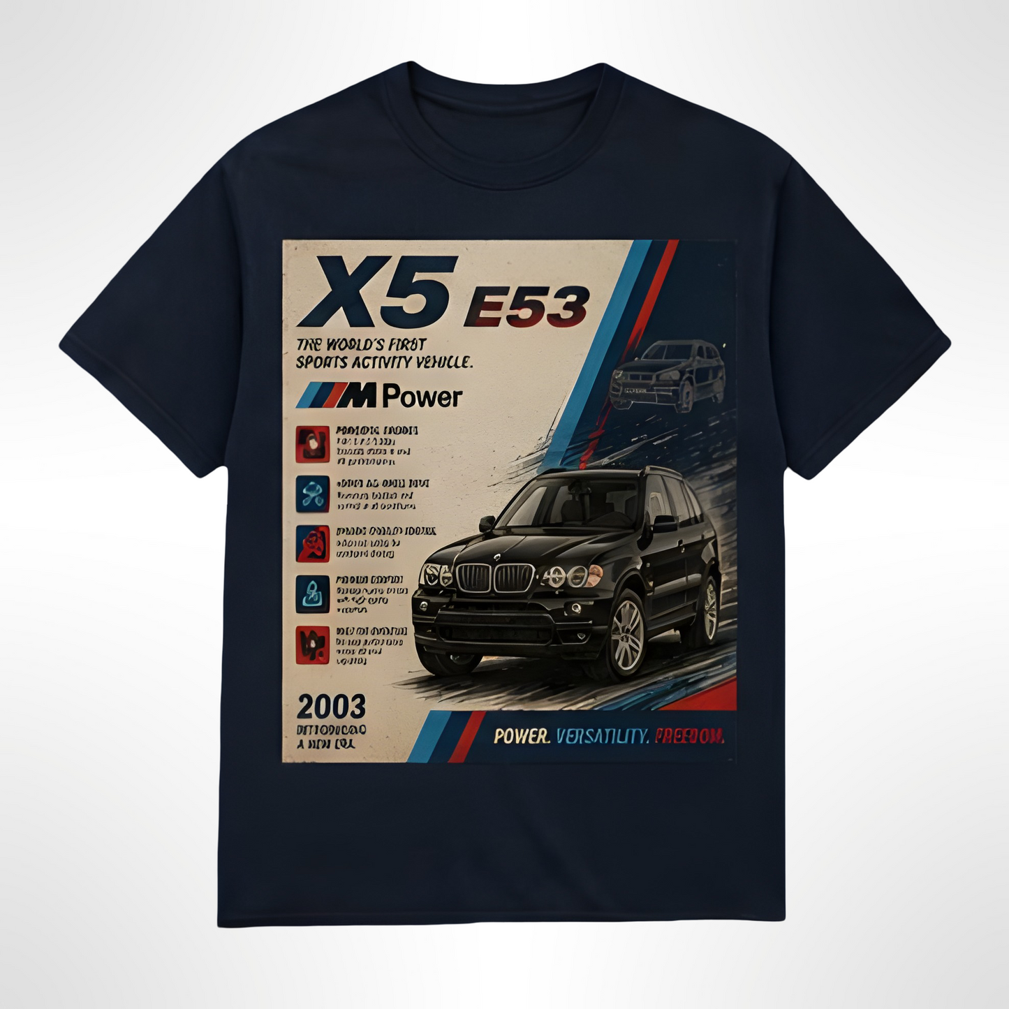 BMW X5 – Vintage Car Poster Streetwear Tee