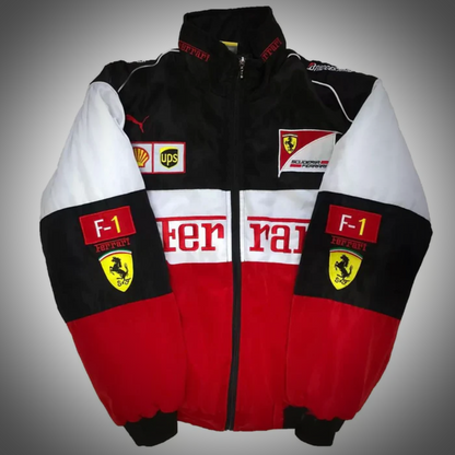 Ferrari White Bomber Jacket