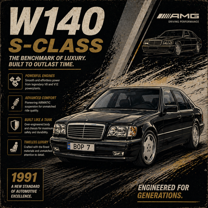 Mercedes-Benz – Vintage Car Poster Streetwear Tee