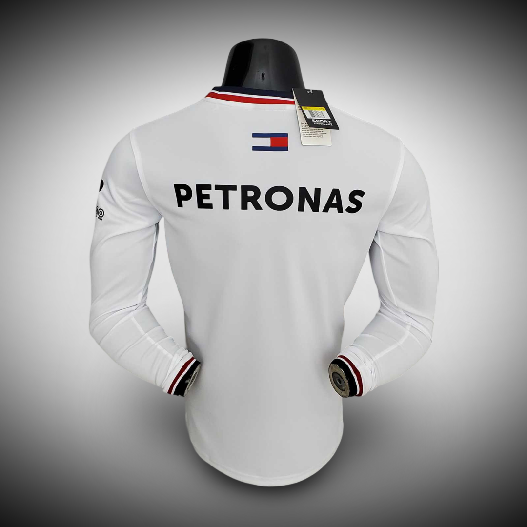 Mercedes AMG Petronas 2022 Team Long Sleeve T-Shirt White