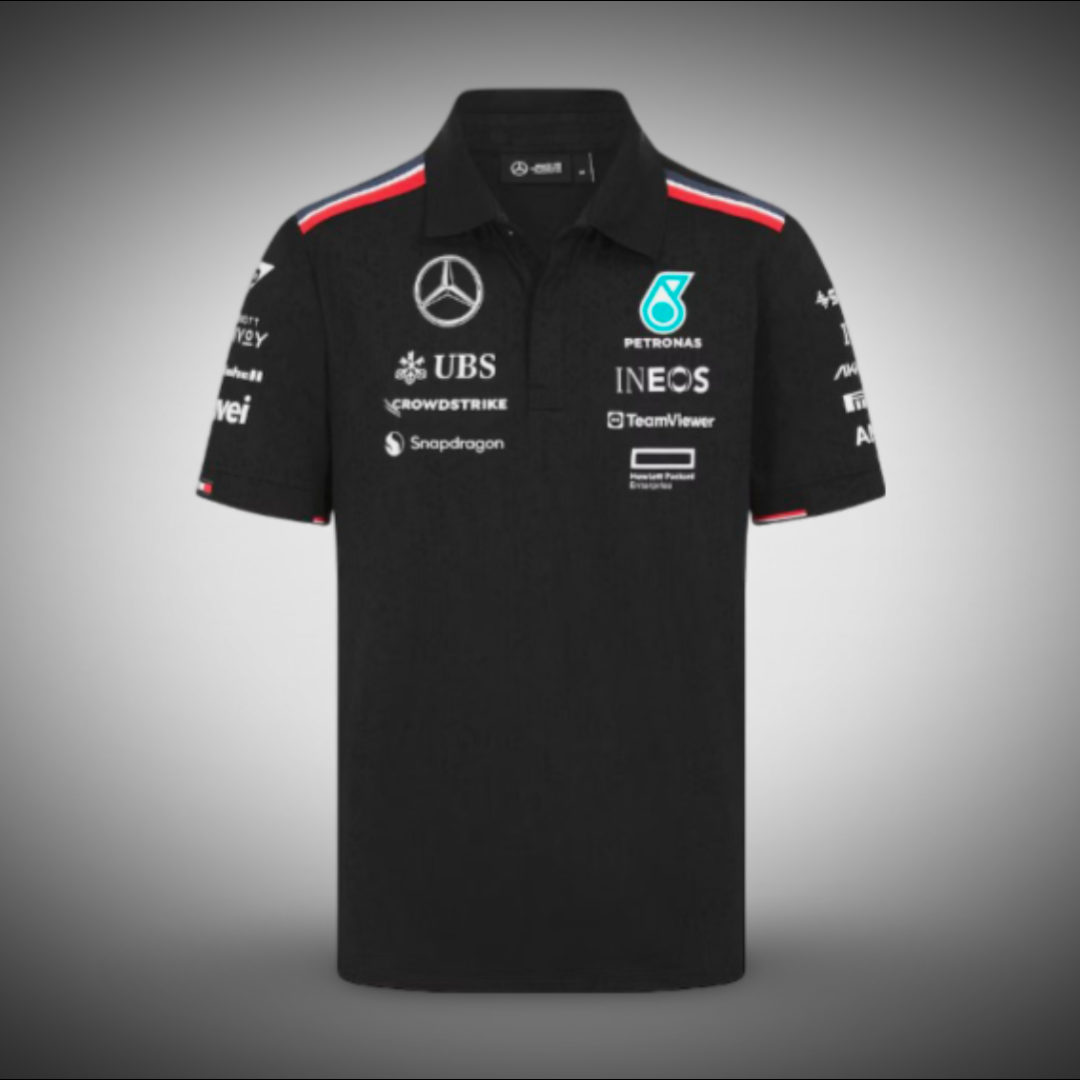 Mercedes AMG Petronas F1 2024 Team Polo - Black