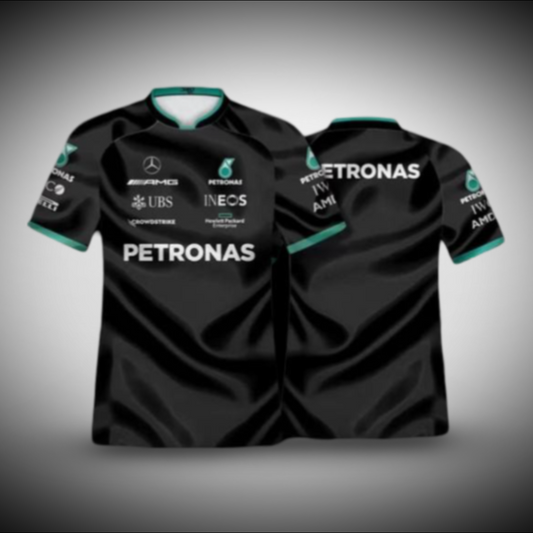 Mercedes AMG T-shirt Black Green Petronas
