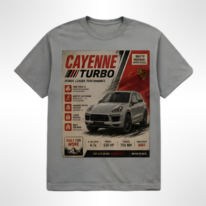 Porsche Cayenne – Vintage Car Poster Streetwear Tee